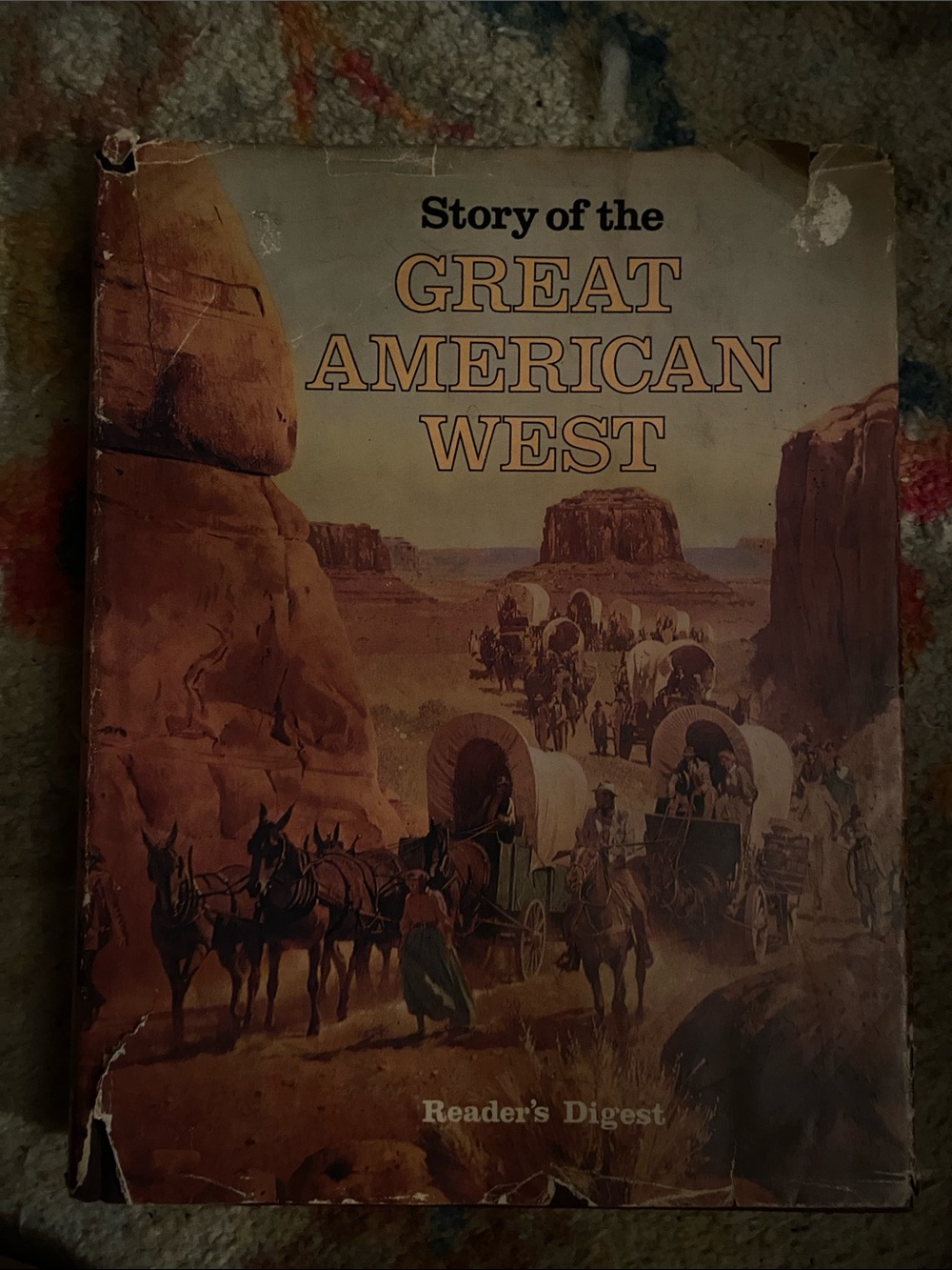 Vintage 70s 1970s Western Cowboy Native Indian American West Coffee Table Book